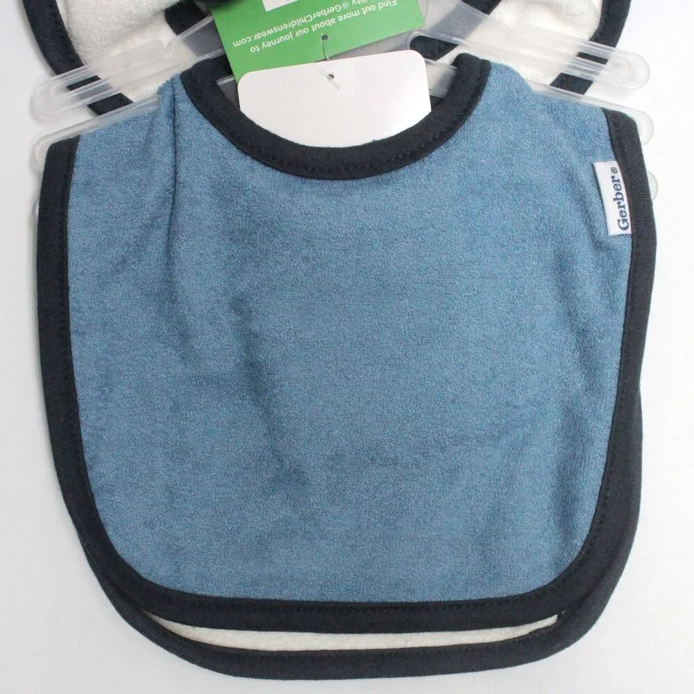 3 Gerber Bibs - Time For Treats - 2 Graphic Multi Color & 1 Solid